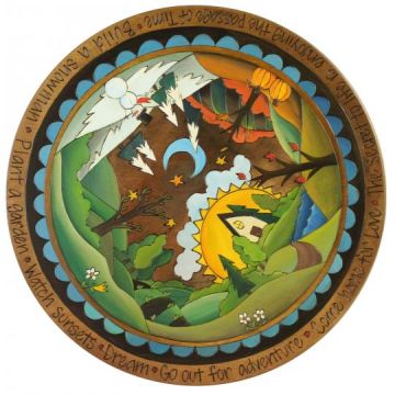 Four Seasons Blue Border Lazy Susan